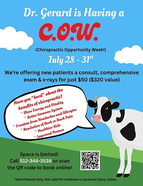 Chiropractic Austin TX COW Flyer